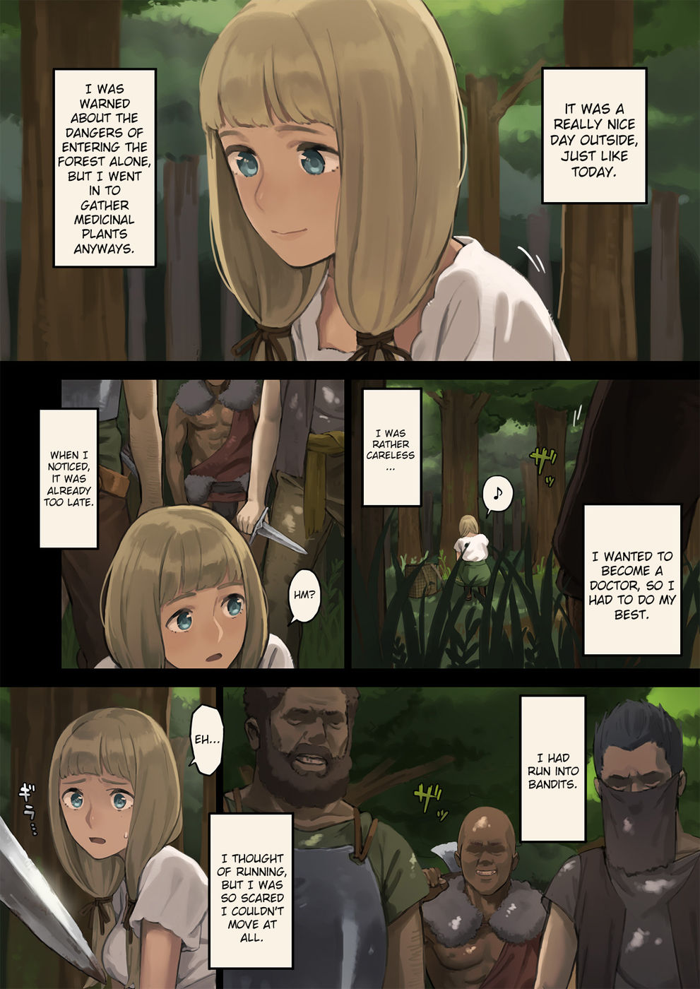 Hentai Manga Comic-I Ran into Bandits in the Forest and Was Captured-Read-6